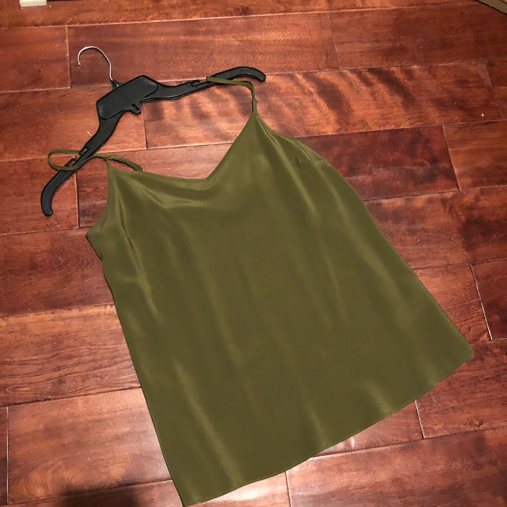 J Crew silk camisole  in olive